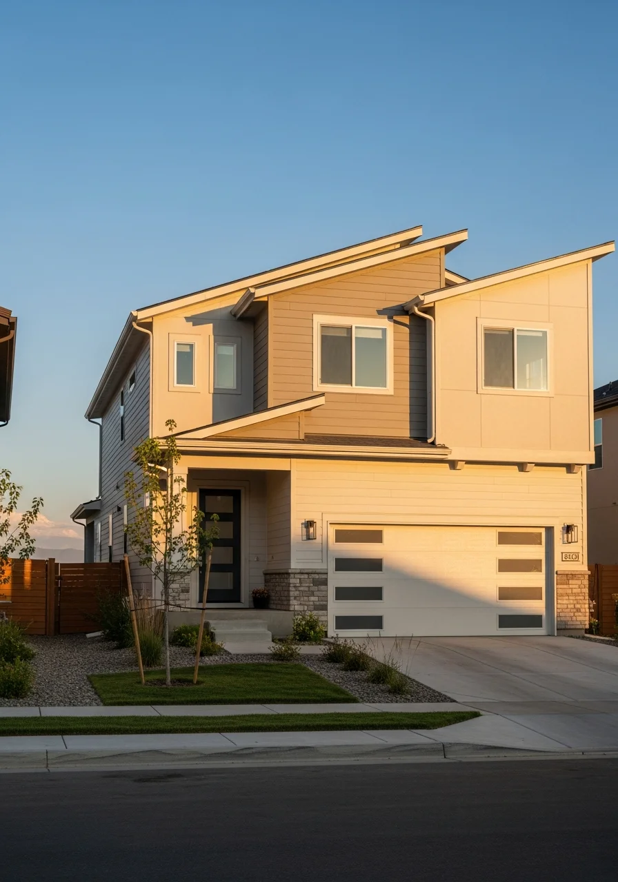 Centerville home exterior showing modern architecture and well-maintained property entrance.